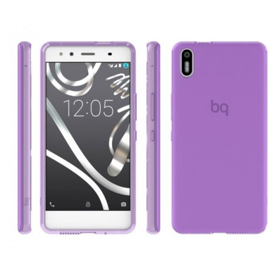 Funda Gummy Morada BQ Aquaris X5