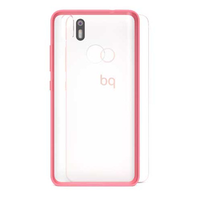 Funda Hybrid Aquaris Pro Rosa - DiscoAzul.com