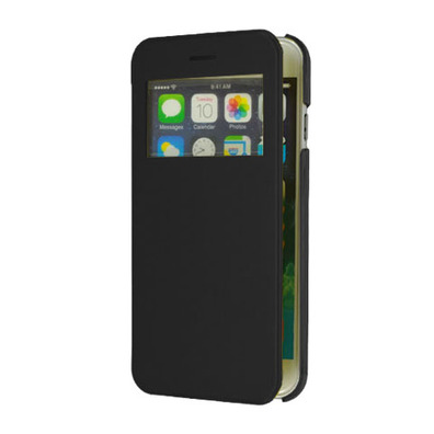 Funda para iPhone 6 con tapa y ventana 4,7" Negro