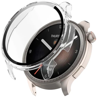 Funda PC + Cristal Templado Transparente para Amazfit Balance - Marca CROCOCASE
