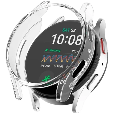 Funda PC y Cristal Templado Samsung Galaxy Watch7 44mm Transparente - CROCOCASE