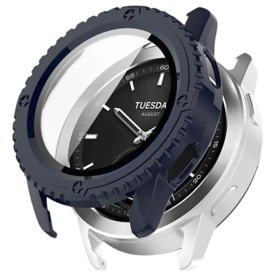 Protector de Pantalla y Funda para Xiaomi Watch S3 Azul Oscuro