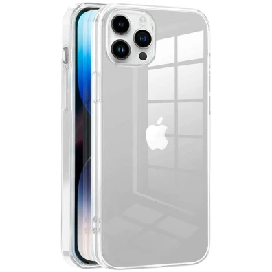 Funda de silicona transparente para iPhone 14 Pro Max - Marca CROCOCASE