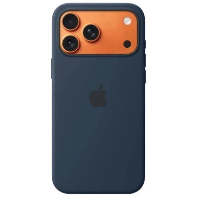Funda de silicona con MagSafe para iPhone 17 Pro Max en Medianoche