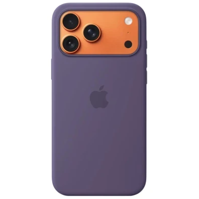 Funda de silicona Magsafe iPhone 17 Pro Max Niebla Lila