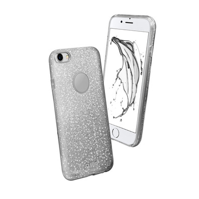 Funda Sparky Glitter iPhone 7 Plata SBS