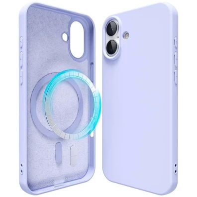 Funda Suave Magsafe Lavanda Compatible con iPhone 16 Plus - Marca CROCOCASE