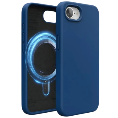 Funda Suave Magsafe Azul Compatible iPhone 17e/16e 6.1"