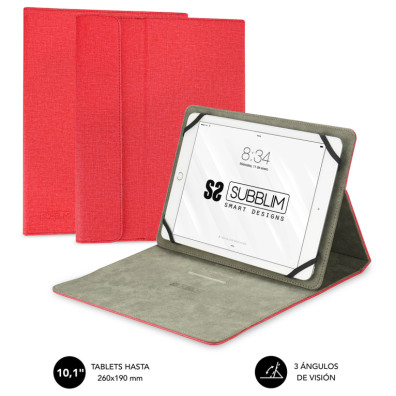 SUBBLIM Funda Tablet Clever Stand Tablet Case 10,1" Red