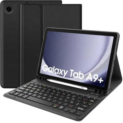 Funda con Teclado Samsung Galaxy Tab A9+ - Crococase (Inglés)