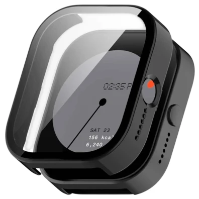 Funda y Cristal Templado para Nothing Watch Pro Negro por CROCOCASE