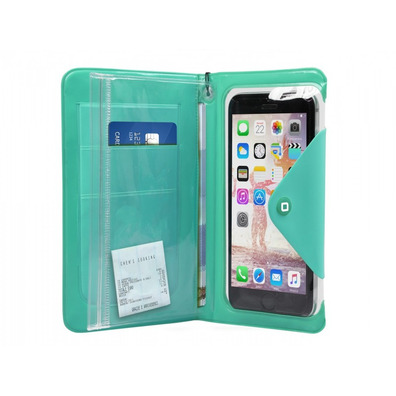 Funda tipo libro impermeable smartphones hasta 5'' SBS