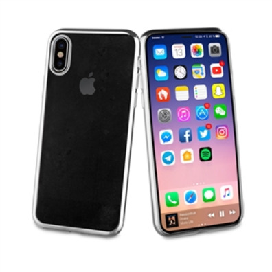 Funda TPU Marco Plata Bling iPhone X Muvit Life