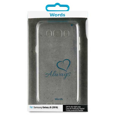 Funda TPU Transparente Always Samsung Galaxy J5 2016 Words