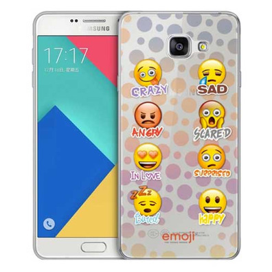 Funda TPU Transparente Crazy, Sad - Samsung Galaxy A3 2017 Emoji