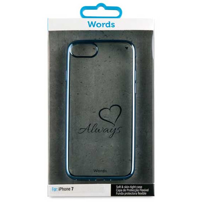 Funda TPU Transparente Love Always iPhone 7 Words
