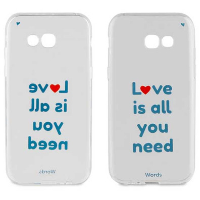 Funda TPU Transparente Love is all you Need Samsung Galaxy A5 2017