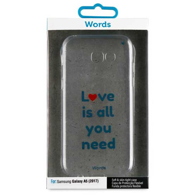 Funda TPU Transparente Love is all you Need Samsung Galaxy A5 2017