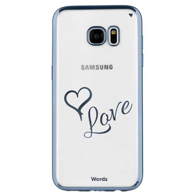 Funda TPU Transparente Love Samsung Galaxy S7 Edge Words