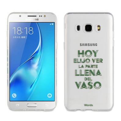Funda TPU Transparente Vaso Samsung Galaxy J5 2016 Words