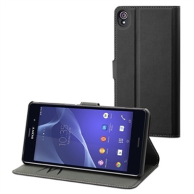 Funda Wallet Folio Negra Sony Xperia z3 Made For Xperia