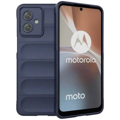 Funda de Silicona Azul Wave para Motorola Moto G54