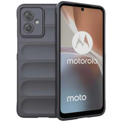 Funda de silicona para Motorola Moto G54 - Color gris - Marca CROCOCASE