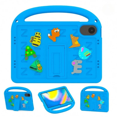 Funda Xiaomi Redmi Pad Pro 12.1 Azul con dibujos animados y correa - Ideal para niños - Protección antigolpes