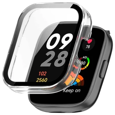 Funda PC + Cristal Templado Xiaomi Redmi Watch 3 Transparente - CROCOCASE