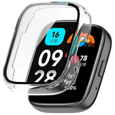 Funda PC y Cristal Templado Xiaomi Redmi Watch 3 Active Transparente - CROCOCASE
