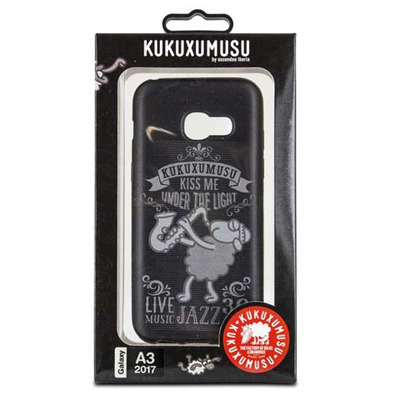 Funda TPU Negra Bildot Sax Samsung Galaxy A3 2017 Kukuxumusu