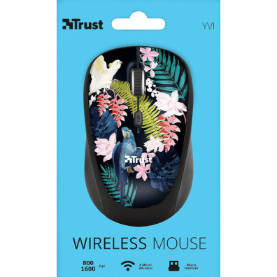 TRUST YVI WIRELESS COMPACT MOUSE PARROT (SENSOR OPTICO DE 800 - 1.600 PPP REALES)