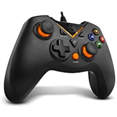 Gamepad Krom Key PC/PS3 Negro/Naranja