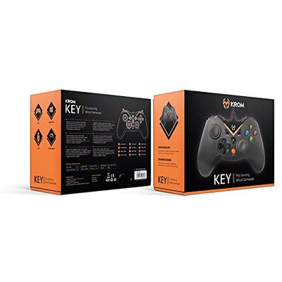 Gamepad Krom Key PC/PS3 Negro/Naranja