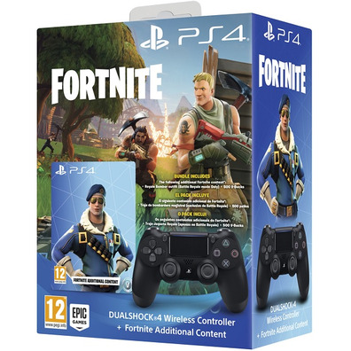 Dualshock Black v.2 + Fortnite