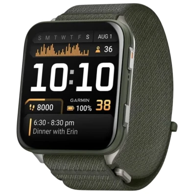 Smartwatch Garmin Venu X1 Verde con Caja de Titanio y Correa de Nailon ComfortFit