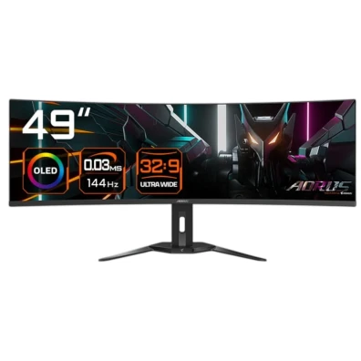 Monitor Gigabyte AORUS CO49DQ 49" Curvo UltraWide OLED WDQHD 144 Hz FreeSync Premium Pro Negro