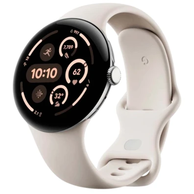 Google Pixel Watch 3 Plata 45mm 4G LTE con Correa Porcelana