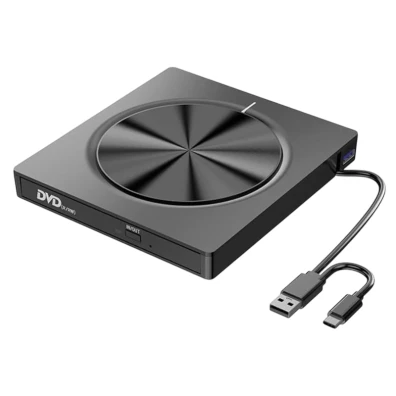 Grabadora Externa de CD/DVD 8 en 1 con USB-C/A/MicroSD