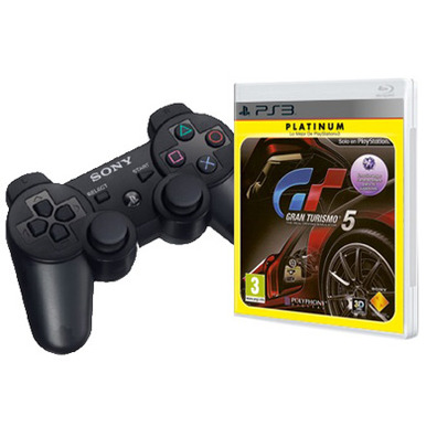 Gran Turismo 5 (Platinum) + Dual Shock 3 Negro PS3