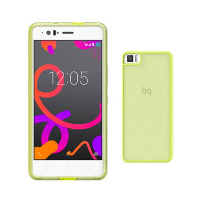 Funda Bq Aquaris M5 Gummy Verde Lima