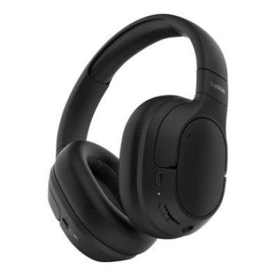 HEADSET BLUETOOTH BELKIN CIRCUMAURAL CON CANCELACIÓN DE RUIDO Y CARGA USB-C NEGRO