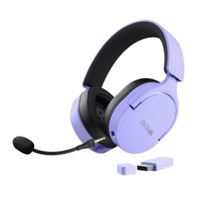 HEADSET BLUETOOTH TRUST GAMING FAYZO GXT 491 LILA - MICROFONO DESMONTABLE Y FLEX