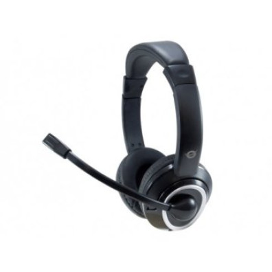 HEADSET CONCEPTRONIC POLONA - Auricular con Jack 3.5mm y Micrófono Flexible