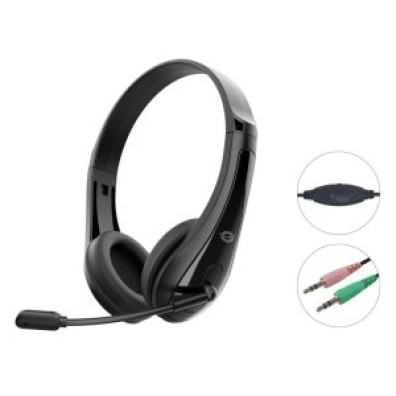 HEADSET CONCEPTRONIC POLONA06B3T - Jack 3.5mm 1.8m Color Negro
