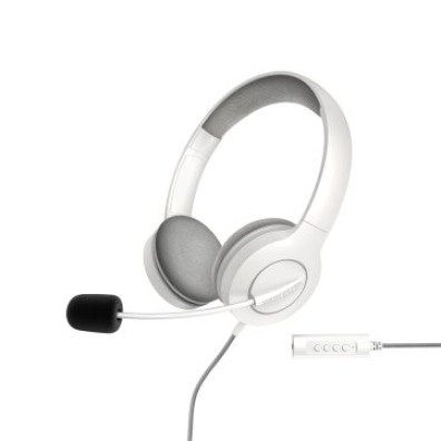 HEADSET ENERGY SISTEM OFFICE 3 WHITE con Microfono Retractil - Conexión Jack 3.5mm y USB - Diadema Ajustable