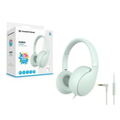 HEADSET INFANTIL CONCEPTRONIC PARRIS04GT VERDE CLARO PLEGABLE
