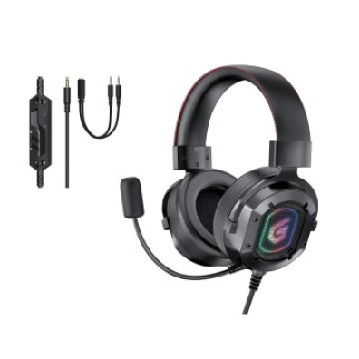 Conceptronic Headset Gaming 7.1 ATHAN03B RGB 3.5mm Compatible PC PS5 Xbox One