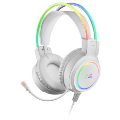 HEADSET MARS GAMING MHRGB WHITE - Auriculares Gaming Sonido 3D