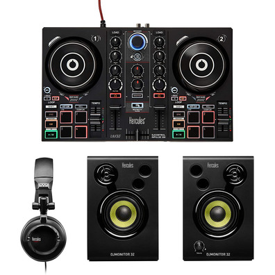 Hercules DJ Learning Kit (Mesa+ Altavoces + Auriculares)